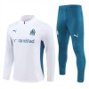 Olympique de Marseille Trenings Collegegenser 2024-25 Kvart-Zip Hvit - Herre